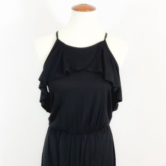 Black cold shoulder maxi dress - Picture 7 of 9